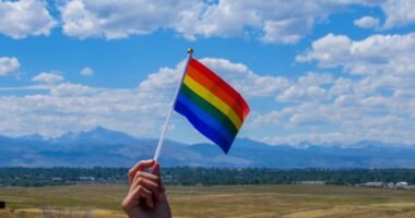 Photo Rainbow flag